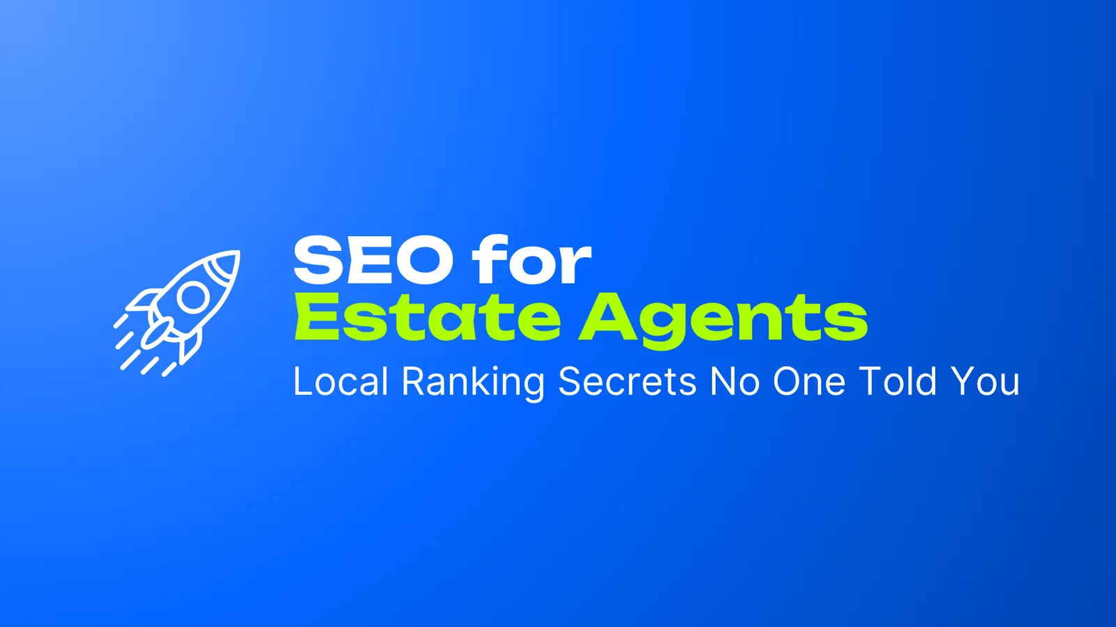 Blue graphic with a rocket icon and text: